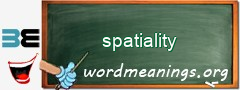 WordMeaning blackboard for spatiality